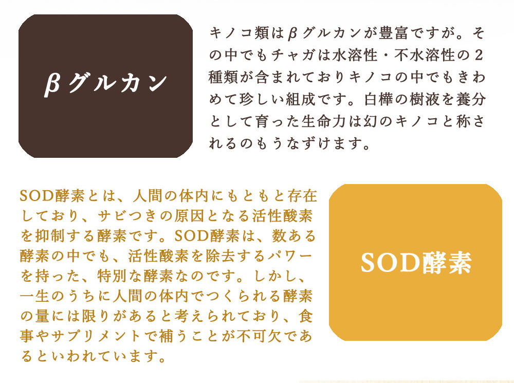 βグルカンとSOD酵素