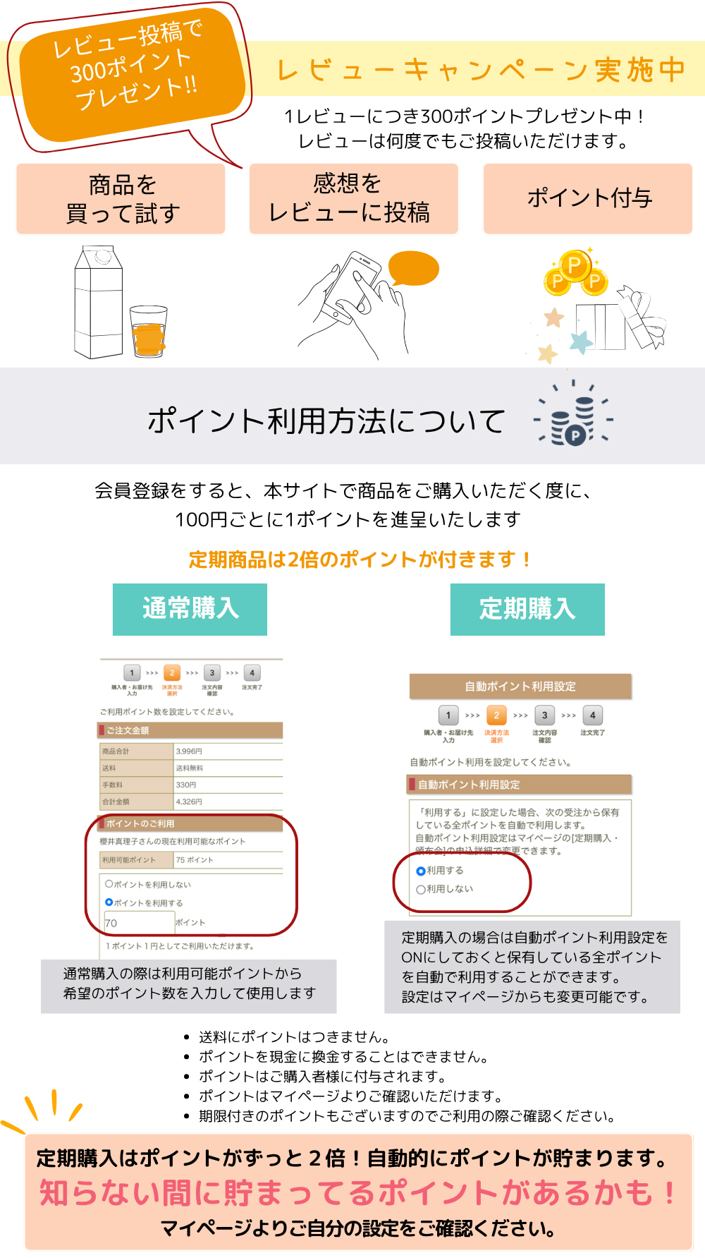 ポイントの利用方法
